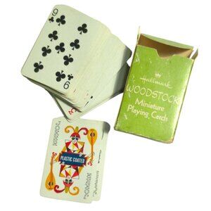 1965 Antique Hallmark Woodstock Miniature Playing Cards Peanuts Woodstock